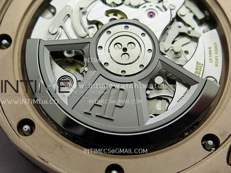 Royal Oak Offshore 43mm 26420 Ceramic Bezel RG Gain Weight DDF 1:1 Black Dial On Black Rubber Strap DD4401 Super Clone