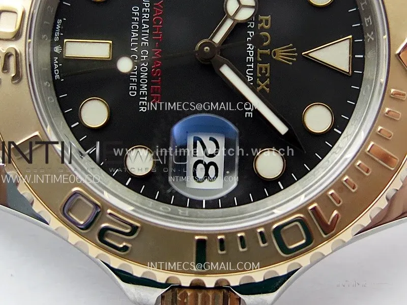 Yacht-Master 126621 904L/RG C+F 1:1 Best Edition Black Dial On 904L/RG Bracelet VR3235