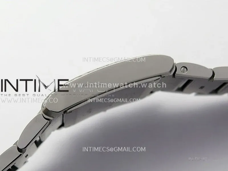 Tank Francaise Ladies 27mm Diamond Bezel SS 8848F 1:1 Best Edition Silver Dial on SS Bracelet Ronda Quartz V2