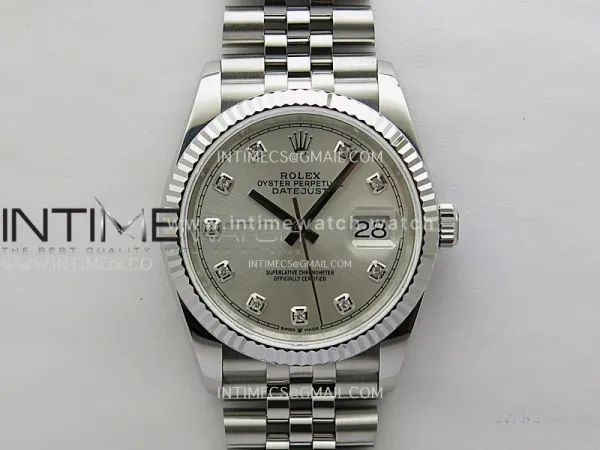 DateJust 126234 904L SS JDF 1:1 Best Edition Silver Dial Diamond Markers on Jubilee 904L SS Bracelet