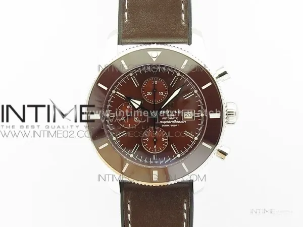 Super Ocean 1884 Heritage Brown Ceramic Bezel SS Brown Dial on A7750