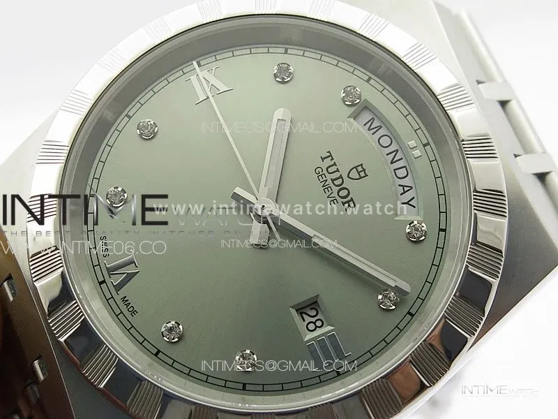 Prince Bay 41mm A7F 1:1 Best Edition Silver Dial Diamonds Markers on SS Bracelet A2824