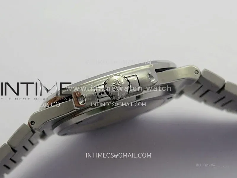 Nautilus 5711/1A Blue T Diamond SS GRF 1:1 Best Edition Gray Textured Dial On SS Bracelet Asian 26-330