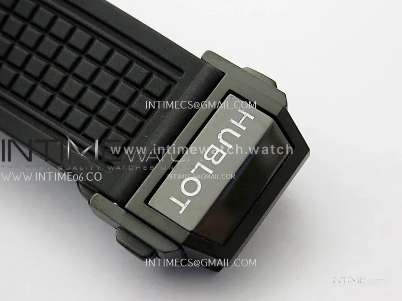 Square Bang Unico 42mm Black Ceramic BBF 1:1 Best Edition Skeleton Dial on Black Rubber Strap A1280