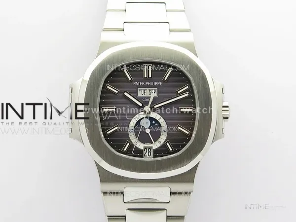 Nautilus 5726 Full Function SS PPF 1:1 Best Edition Gray Dial on SS Bracelet PPF324  (Free Tool)