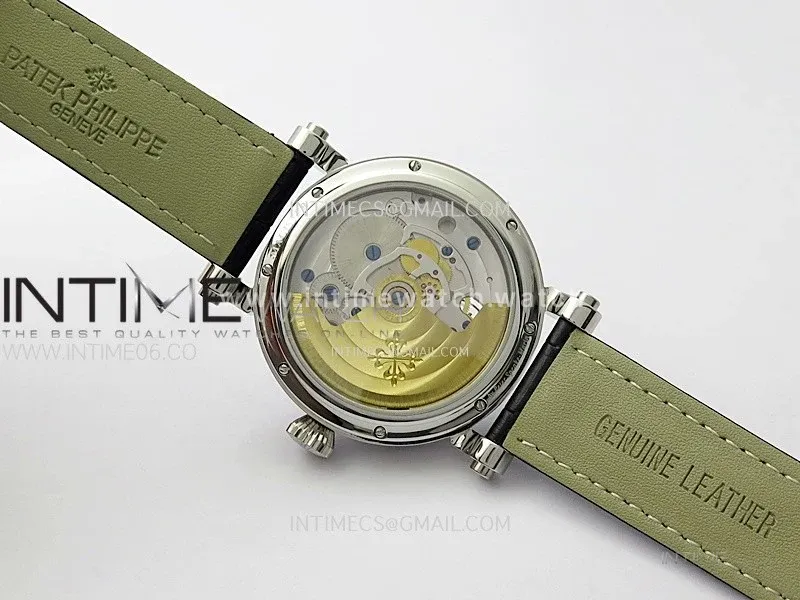 Classic Tourbillon SS/Diamonds Bezel AXF White Textured Dial On Black Leather Strap EQ5210