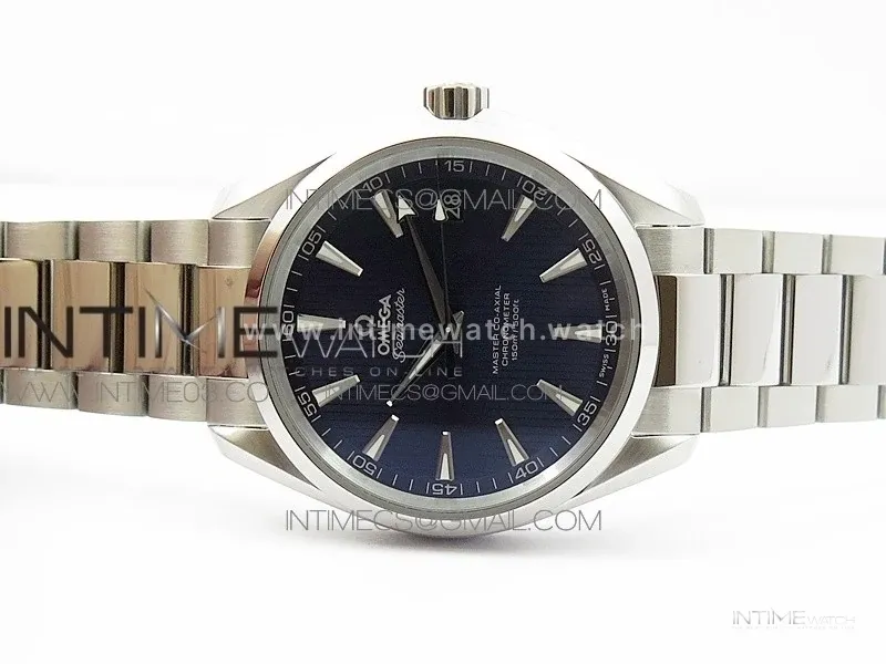 Aqua Terra 150M SS VSF 1:1 Best Edition Blue Textured Dial on SS Bracelet A8500 Super Clone