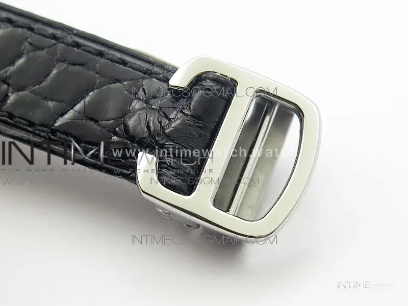Ronde Solo de Cartier 29.5mm K11 1:1 Best Edition White Dial on Black Croco Leather Strap Ronda Quartz