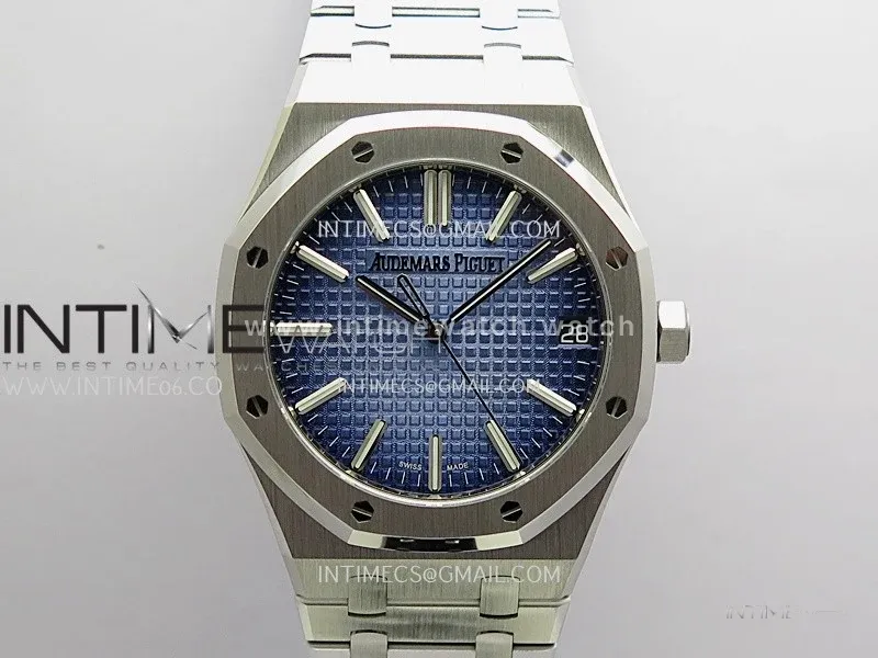 Royal Oak 41mm 15510BC Gain Weight DDF 1:1 Best Edition Ice Blue Dial On SS Bracelet Super Clone DD4302