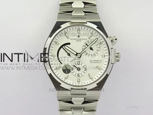 Overseas Dual Time Power Reserve TWA Best Edition White Dial on SS Bracelet A1222