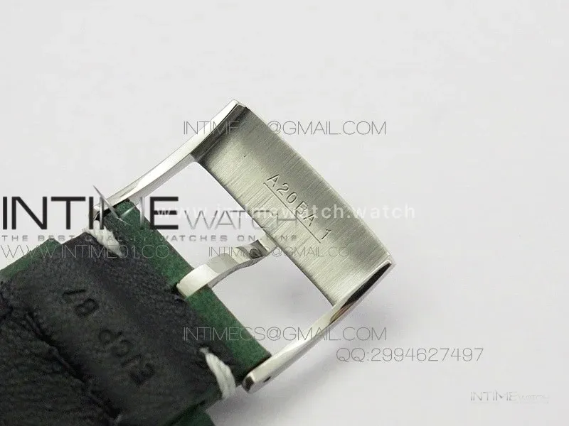 SuperOcan SteelFish SS White Dial on Green Leather Strap A7750