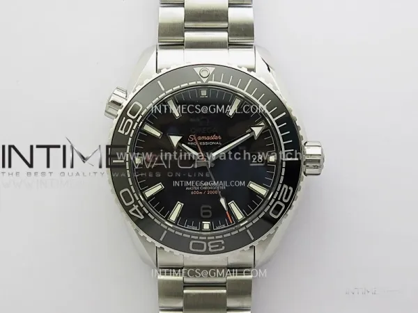 Planet Ocean 43.5mm Black Ceramic Bezel SS SCF 1:1 Best Edition Black Dial on SS Bracelet A8900