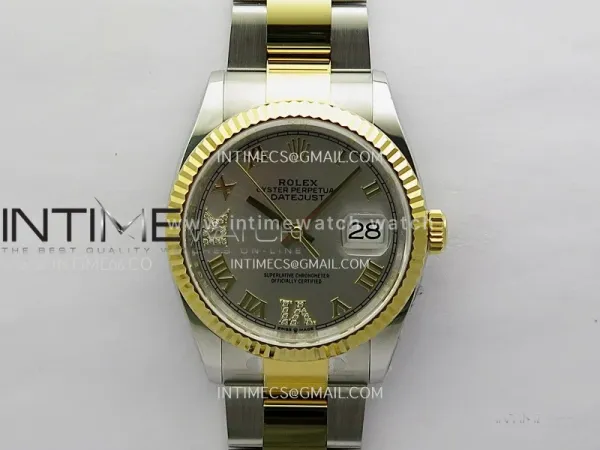 DateJust 126233 36mm 904L SS/YG ONE Factory 1:1 Best Edition Silver Dial Roman Diamond Marker On Oyster Bracelet DD3235