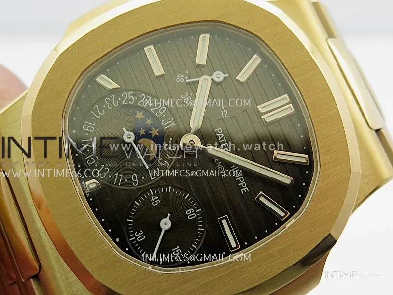 Nautilus 5712-1A 001 RG WSF 1:1 Best Edition Brown Dial On RG Bracelet Super Clone JH240 (Free tool)