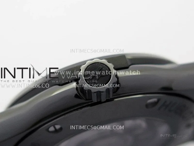 Classic Fusion 42mm Ceramic JJZF 1:1 Best Edition Black Carbon Dial On Black Rubber Strap