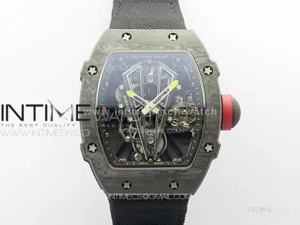 RM027-03 NTPT Real Tourbillon RMF Best Edition Skeleton Dial on Black Nylon Strap
