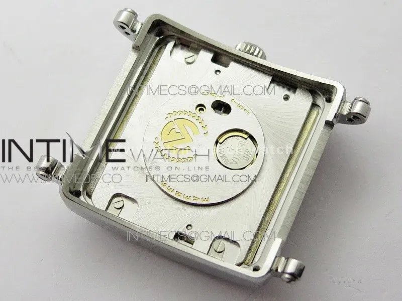Master Square SS Ladies ZF 1:1 Best Edition White Colorful Arabic Dial on White Leather Strap Ronda Quartz