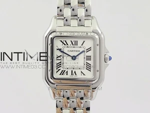 Panthère Secrete De Ladies 27mm SS BVF 1:1 Best Edition White Dial on SS Bracelet Ronda Quartz