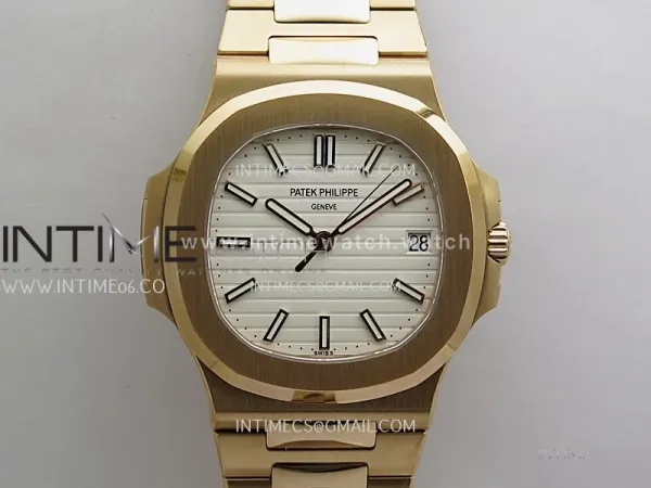 Nautilus 5711 Gain Weight DDF 1:1 Best Edition White Textured Dial On RG Bracelet Super Clone DD324