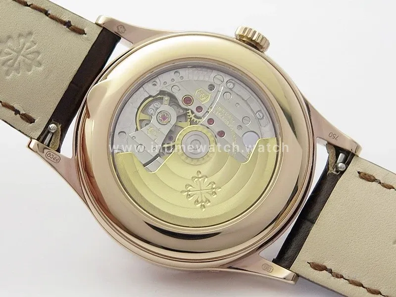 Annual Calendar Complications 5396 RG GRF Best Edition White dial Blue Markers on Brown leather strap A324