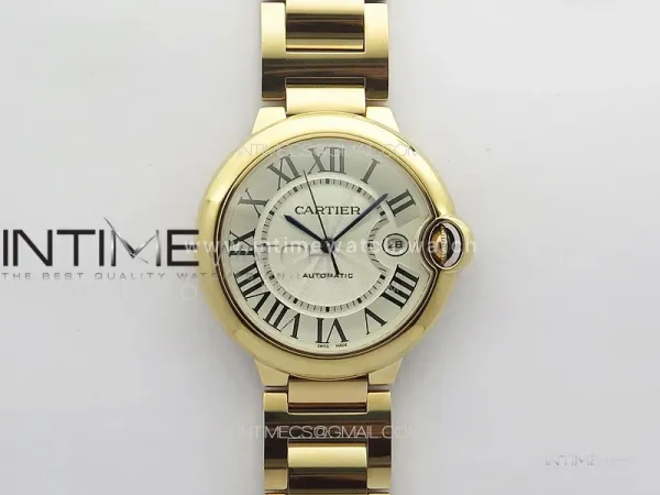 Ballon Bleu 42mm RG 3KF 1:1 Best Edition White Texture Dial on SS Bracelet A2824