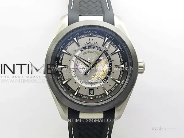 Aqua Terra 150M 43mm 24 Ti VSF 1:1 Best Edition Gray Dial on Black Rubber Strap A8938 Super Clone