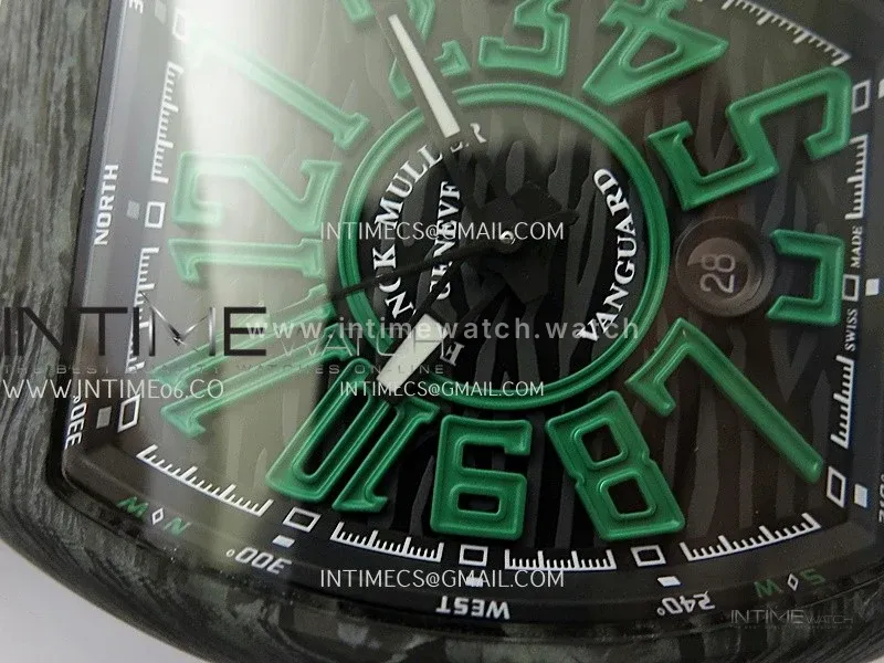 Vanguard Racing Carbon V45 Green ABF Best Edition On Green Nylon Strap A2824