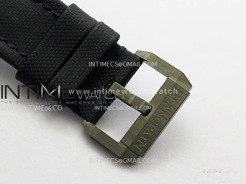 Fifty Fathoms Bathyscape Titanium Ceramic Bezel GF 1:1 Best Edition Blue Dial On Nylon Strap A1315