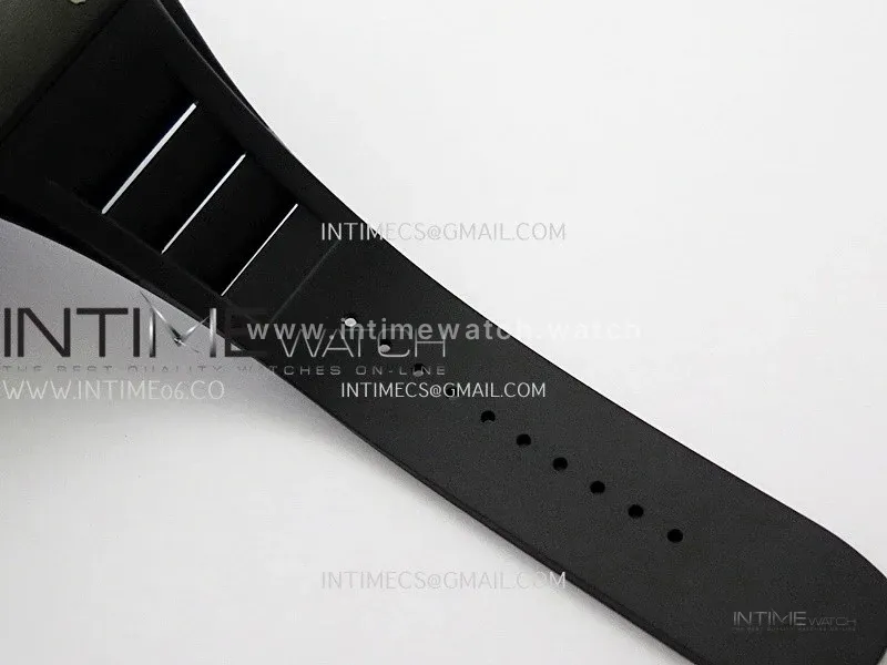RM055 RG Inner Bezel Black Crown NTPT ZF 1:1 Best Edition on Black Rubber Strap RMUL2 Super Clone V2