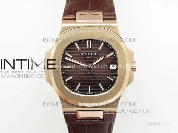 Nautilus Jumbo 5711 RG BP V2 Brown Dial on Brown Leather MIYOTA 9015 PP324CS