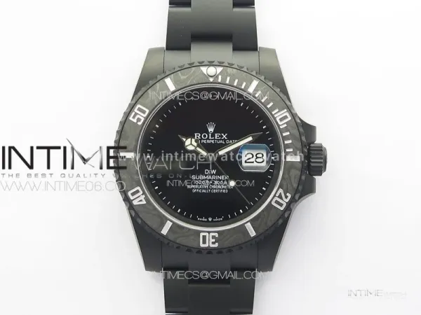 Submariner DIW DLC Sandblasted VSF 1:1 Best Edition Black Dial on DLC Bracelet VS3135