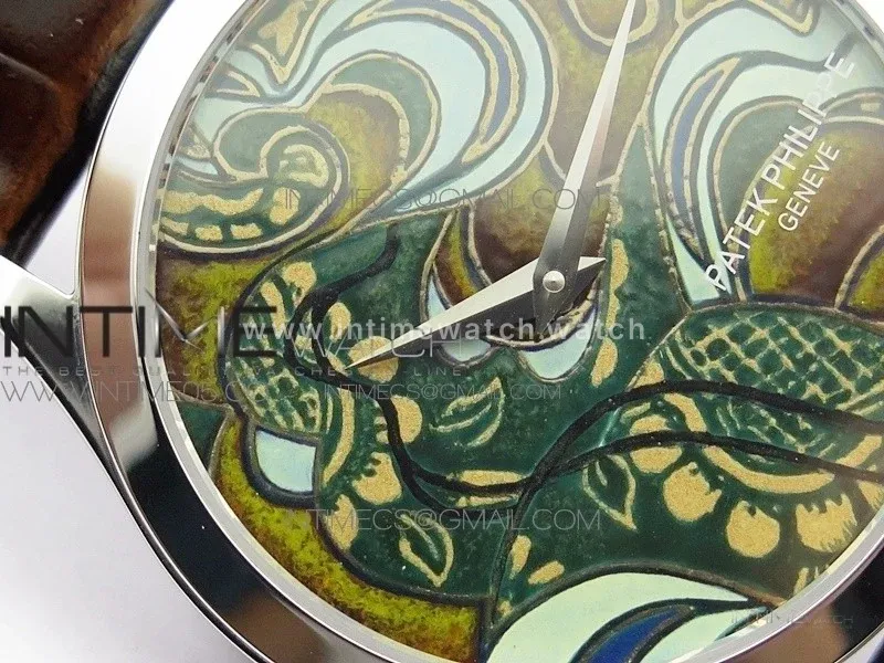 Classic 5077P-102 SS Case FLF Best Edition Real Enamel Dial 2 Brown Leather strap Cal.240