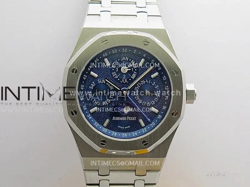 Royal Oak 41mm Complicated 26574 SS BBS Best Edition Blue Dial On SS Bracelet A5134