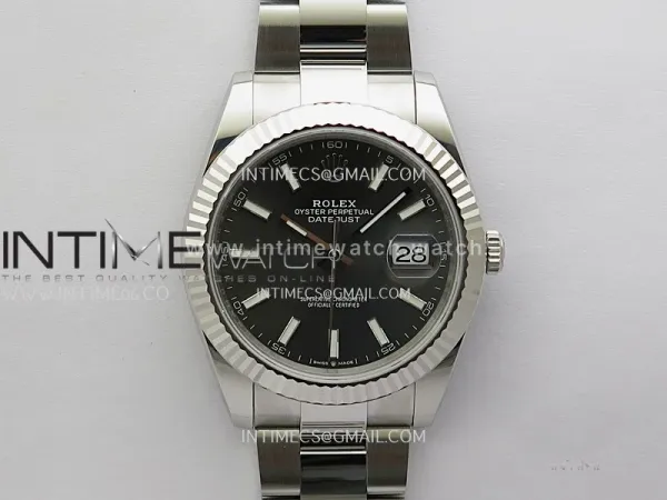 DateJust 41 126334 904L SS VSF 1:1 Best Edition Gray Dial on Oyster Bracelet VS3235