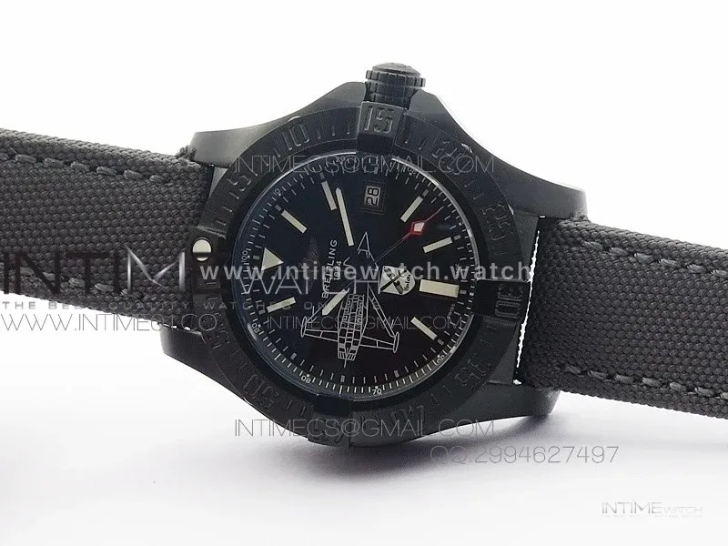 Avenger II Seawolf PVD Black Dial on Gray Nylon Strap A2836