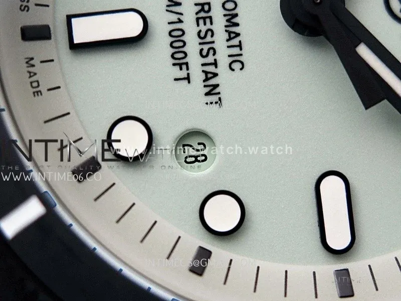 Instruments BR03A-D Ceramic M+F 1:1 Best Edition Green Lumed Dial on Rubber Strap MIYOTA 9015 (Free Nylon Strap) V3