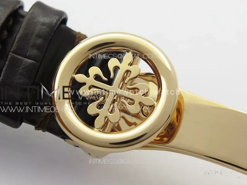 Annual Calendar Moonphase 5396 RG PPF 1:1 Best Edition White Sticks Dial on Brown Leather Strap PPF324