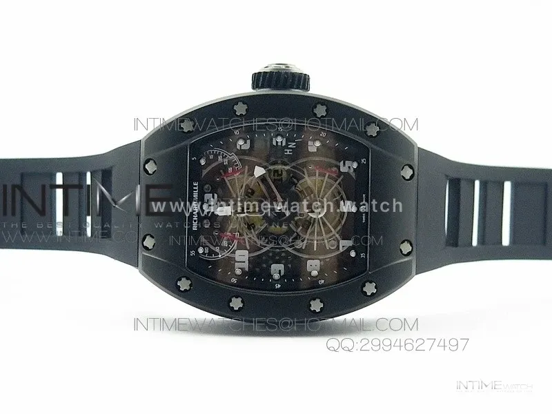 RM022 PVD Skeleton Dial on Black Rubber Strap MIYOTA 9015