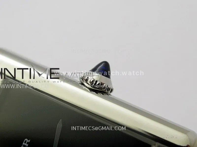Tank Louis Ladies 25mm SS 8848F 1:1 Best Edition Black Dial on Black Leather Strap Ronda Quartz