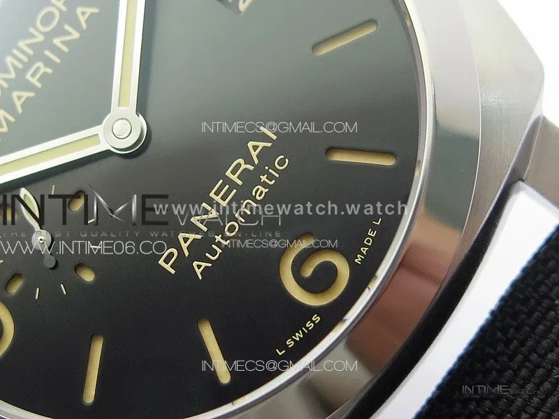 PAM1025 V TTF 1:1 Best Edition Dark Black Dial on Black Nylon Strap P9010