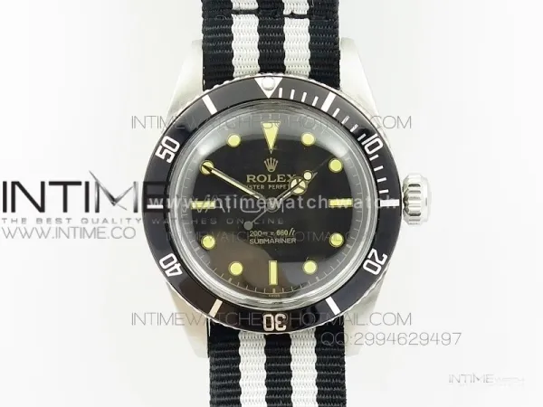 Vintage Submariner No Date 200m 660ft SS On Nylon Strap A2836