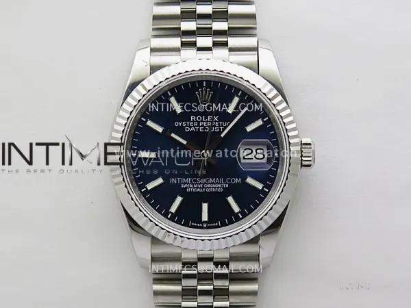 DateJust 126234 904L SS JDF 1:1 Best Edition Blue Dial Stick Markers on Jubilee 904L SS Bracelet
