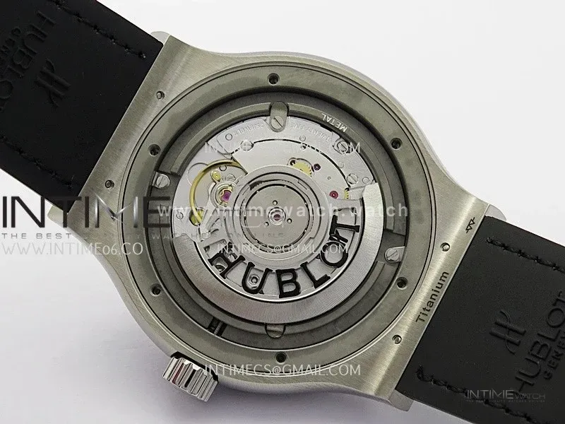Classic Fusion 42mm Titanium JJZF 1:1 V2 Best Edition Black Dial On Black Gummy Strap