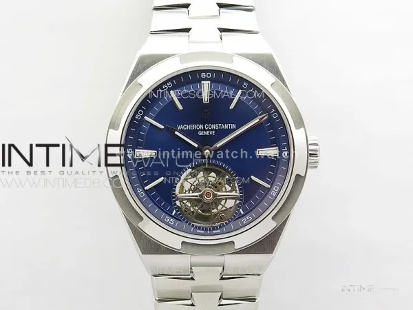 Overseas Tourbillon SS BBS Best Edition Blue Dial on SS Bracelet