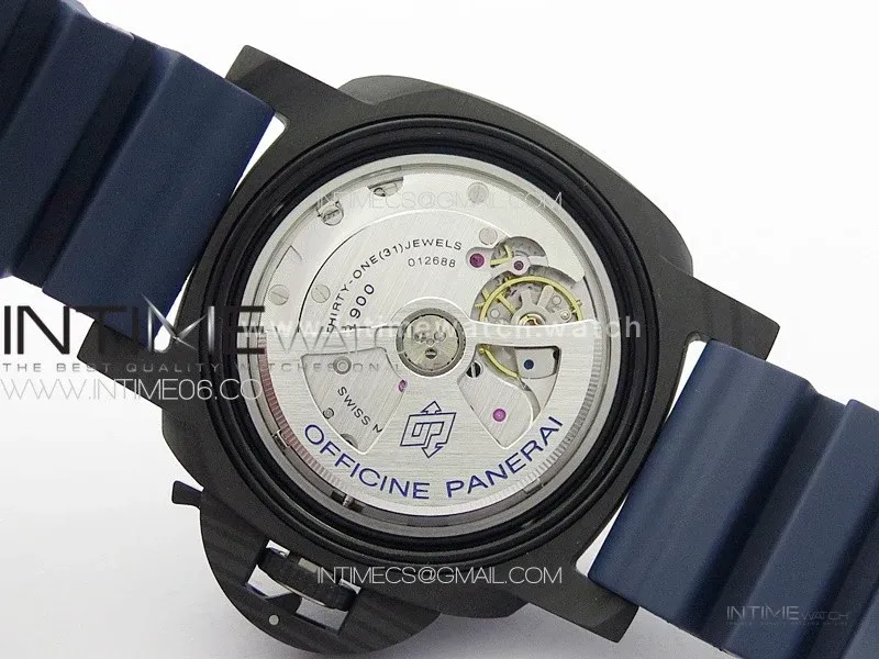 PAM1232 Carbotech 44mm VSF Best Edition Blue Dial Blue Markers on Blue Rubber Strap P.9010 Clone