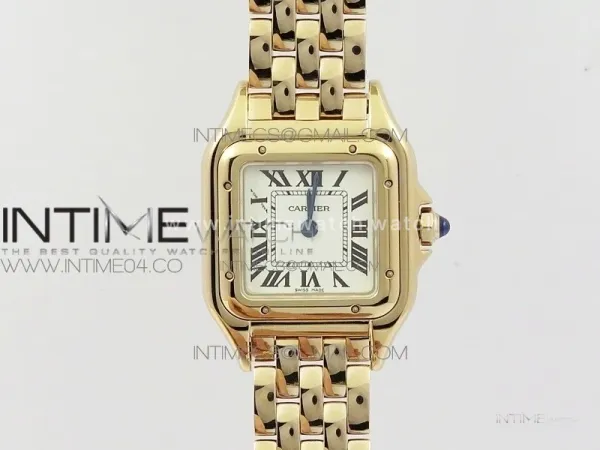Panthère Secrete Ladies 22mm RG 8848F 1:1 Best Edition White Dial on RG Bracelet Ronda Quartz