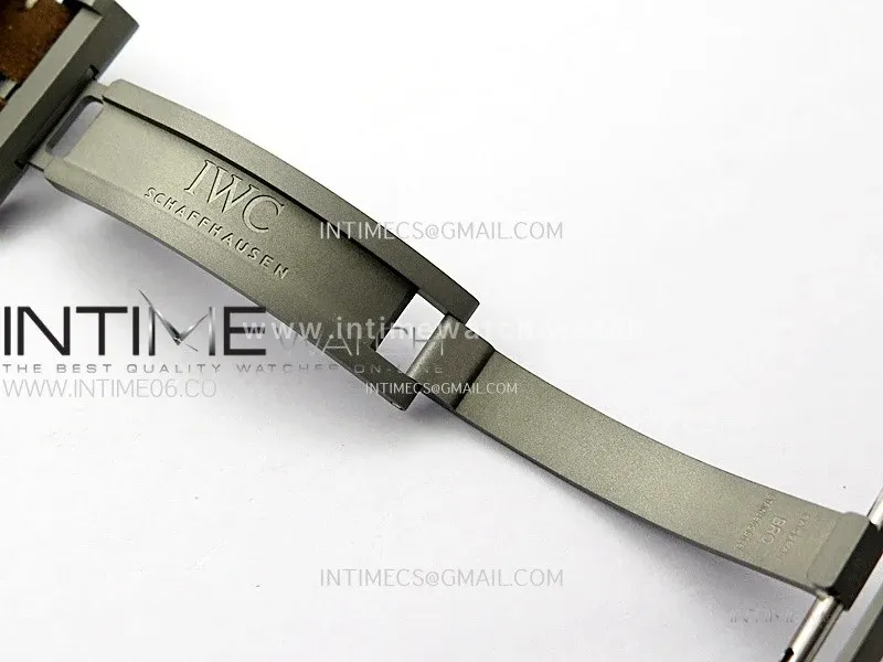 Big Pilot IW329701 Ti M+F 1:1 Best Edition Black Dial on Brown Leather Strap SEIKO 8N-24