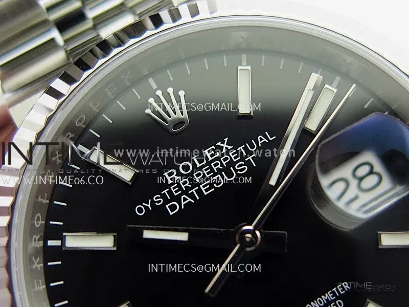 DateJust 126234 36mm 904L SS V2 VSF 1:1 Best Edition Black Dial Stick Marker On Jubilee Bracelet DD3235