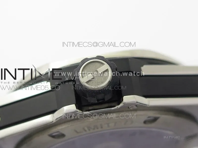 Big Bang Sang Bleu Ti Crystal And Case WWF 1:1 Best Edition Black Skeletonal Dial On Black Gummy Strap Asian HB1213 V2