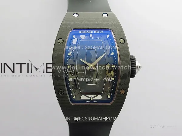 RM07 Black NTPT ZF Best Edition Carbon Skeleton Dial On Black Rubber Strap Asian CRMA2 Clone